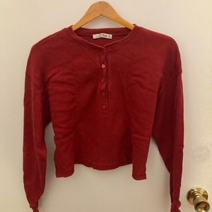 Wilfred long sleeve red shirt medium.